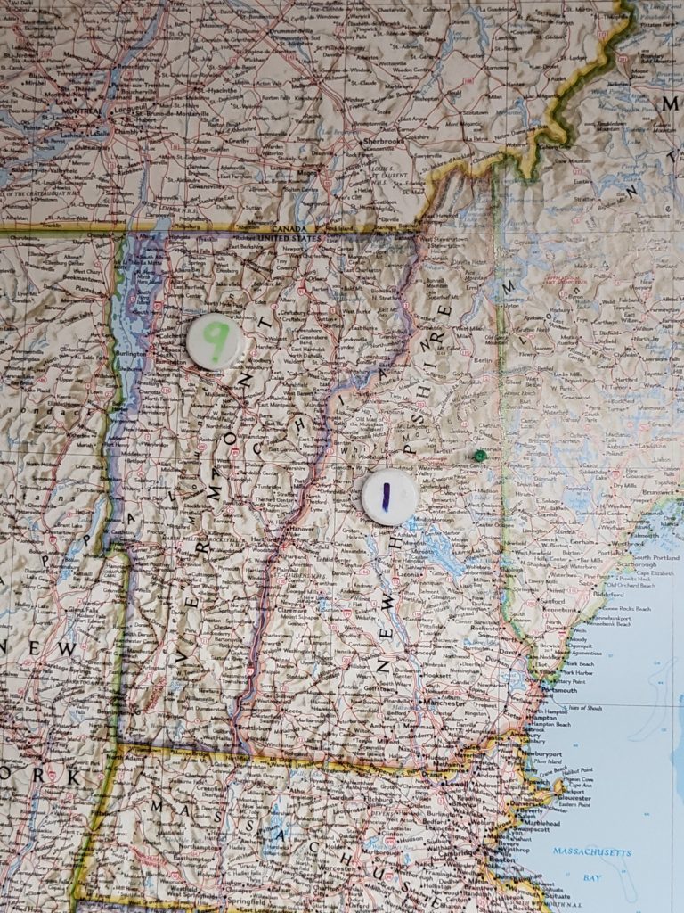 Vermont & New Hampshire map where our stores are located